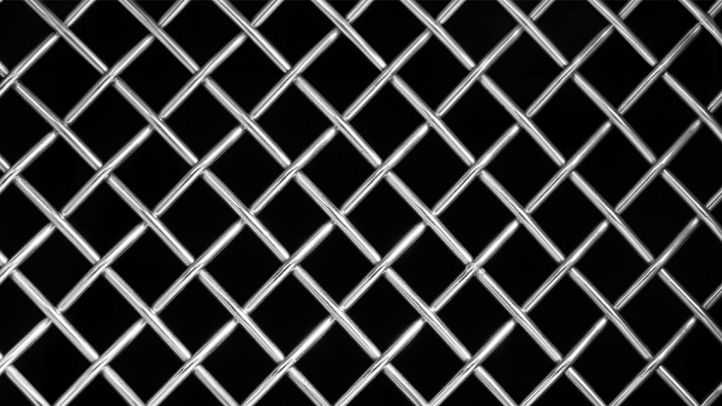 Close up of Bright Polished Chrome matrix grille.