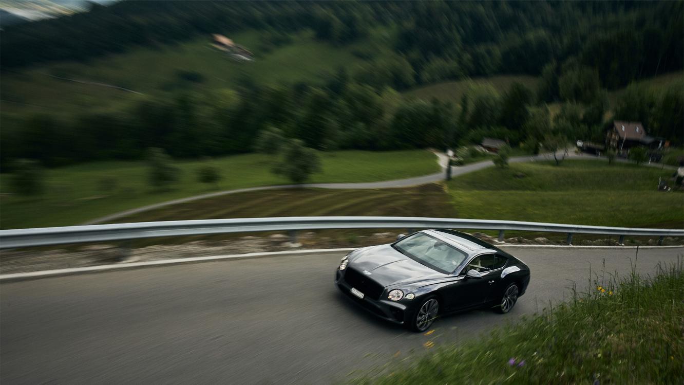 Leyla Hajrovic driving her Bentley Continental GT.