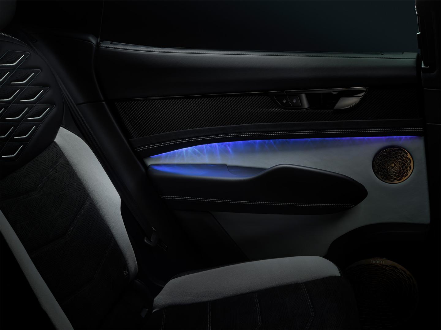 Rear passenger door interior of Bentley Torcal.