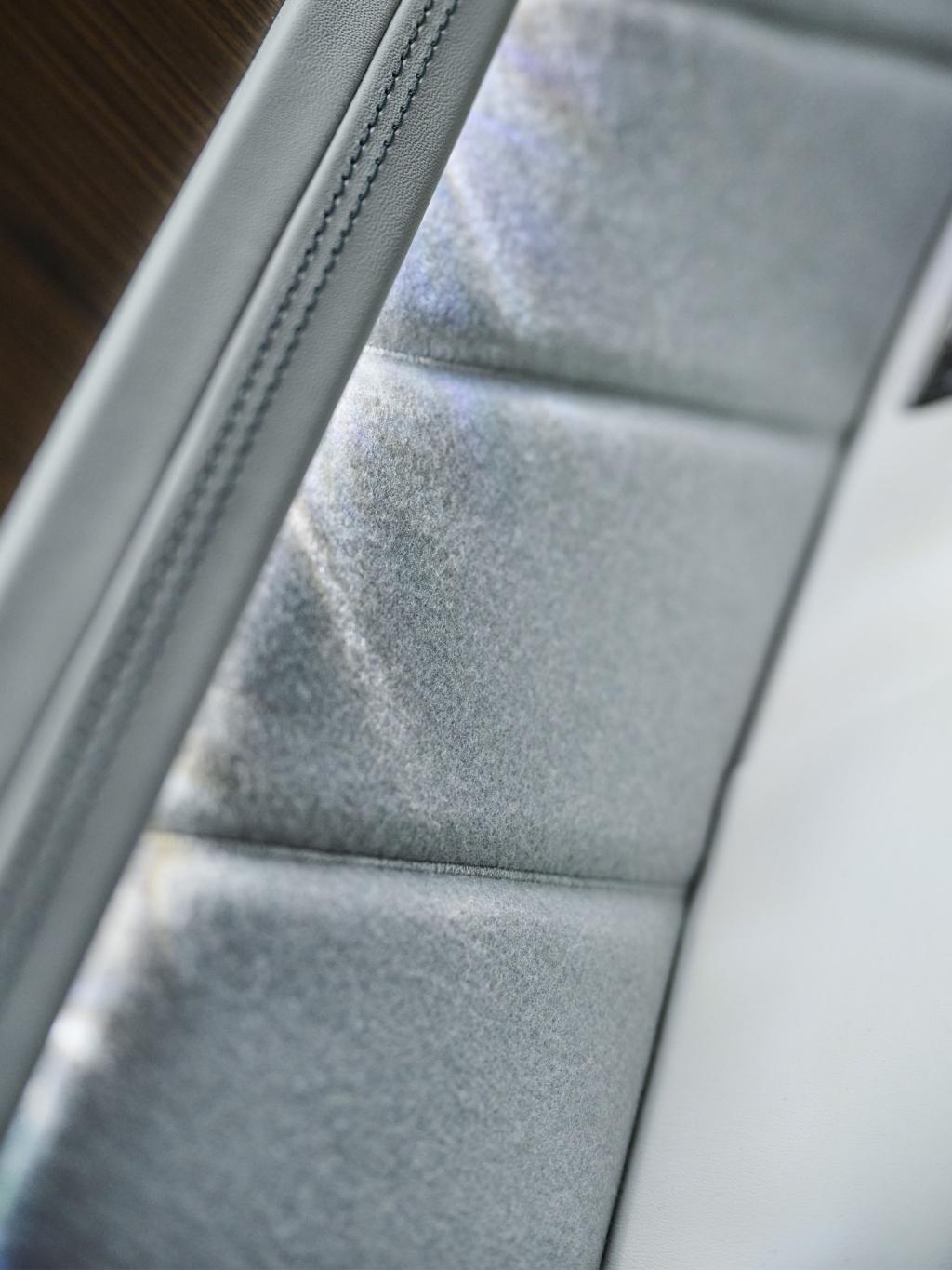 Close up of merino wool used in the Bentley Torcal.