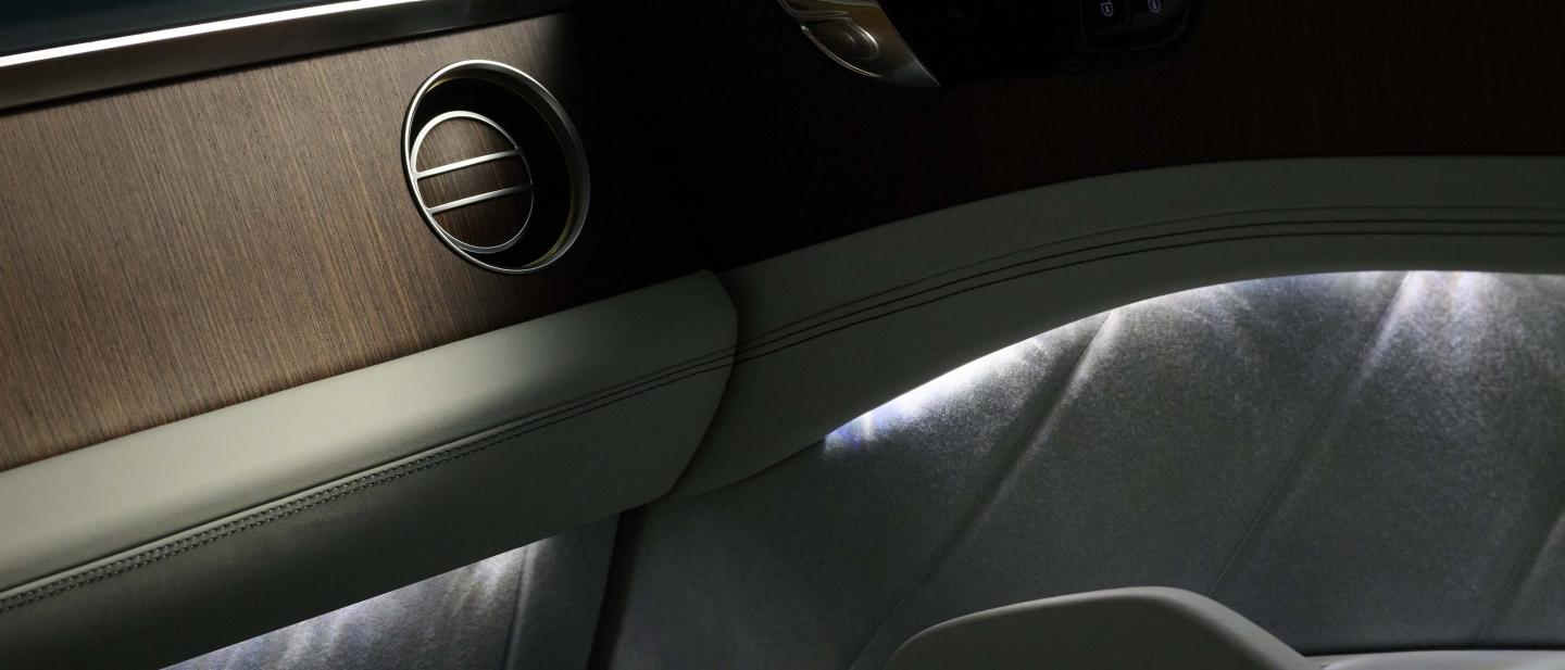 Passenger side interior of Bentley Torcal.