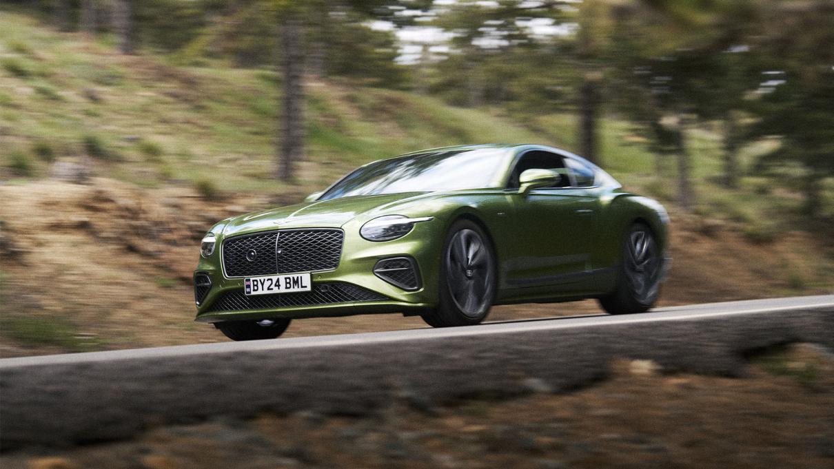 Continental GT driving along a rural road.