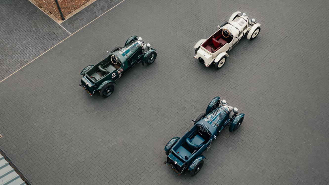 Three personalised Blower Jnr customer cars in a parking lot
