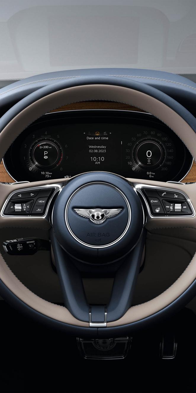 Bentley Bentayga Azure Steering Wheel with Azure graphics display