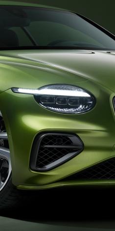 Close up of the new Bentley Continental GT Speed matrix led headlight
