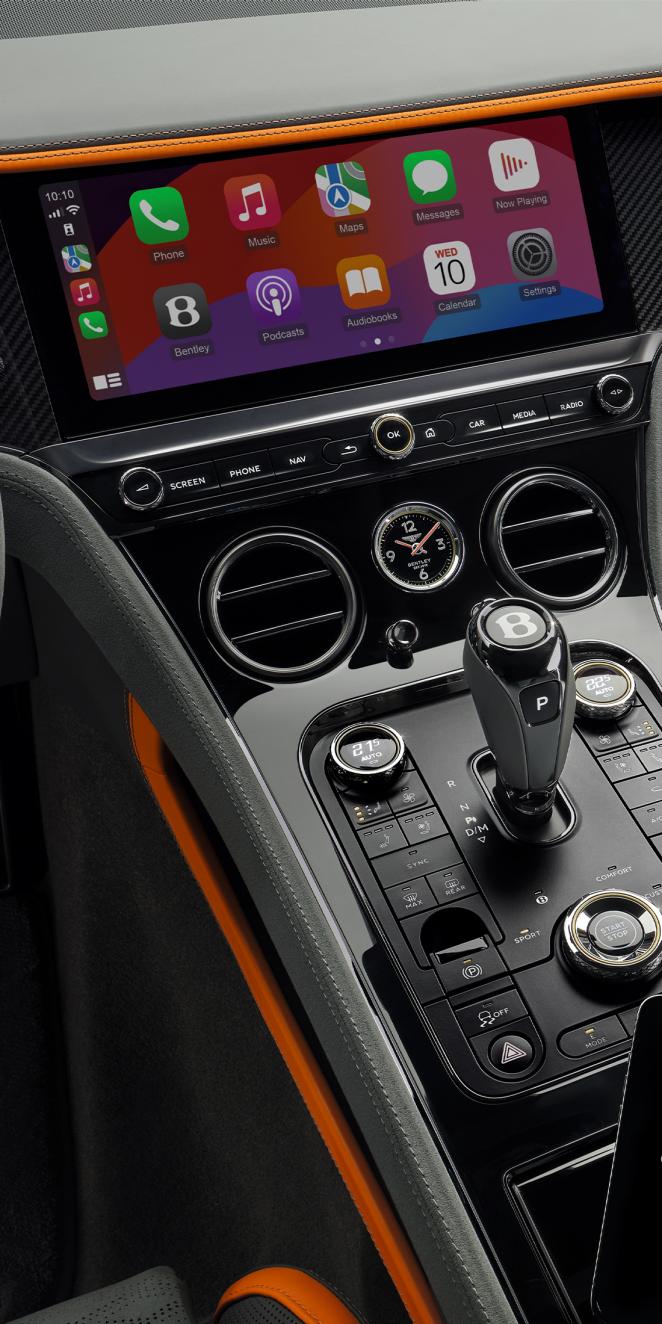 Close up of the MMI in the new Bentley Continental GT Speed