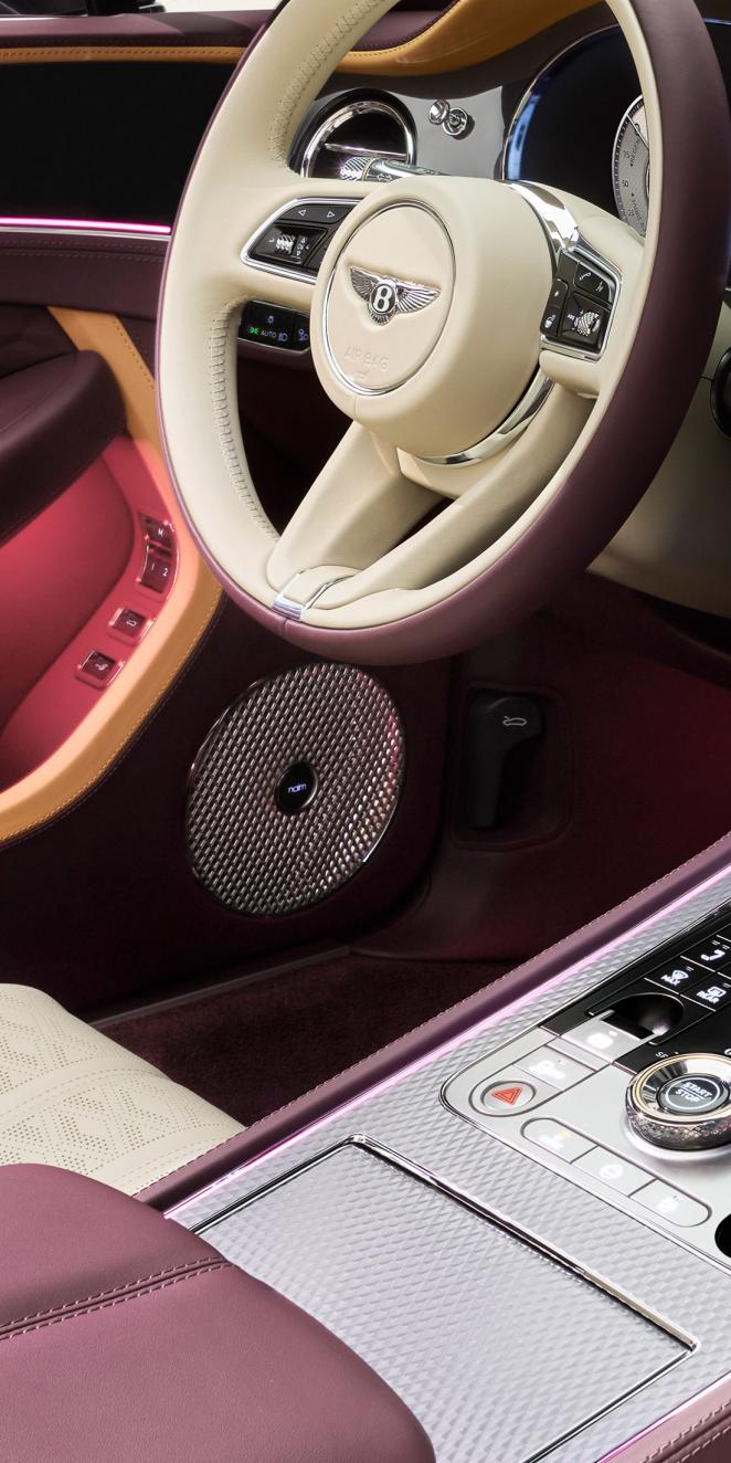 Naim for Bentley audio system in the Bentley Continental GTC Mulliner