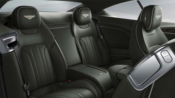 The rear cabin of the new hybrid Bentley Continental GT 