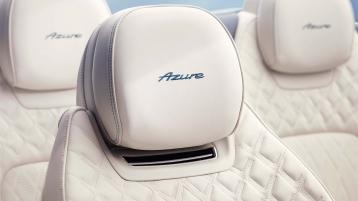 Close up of the headrest in the Continental GT Azure
