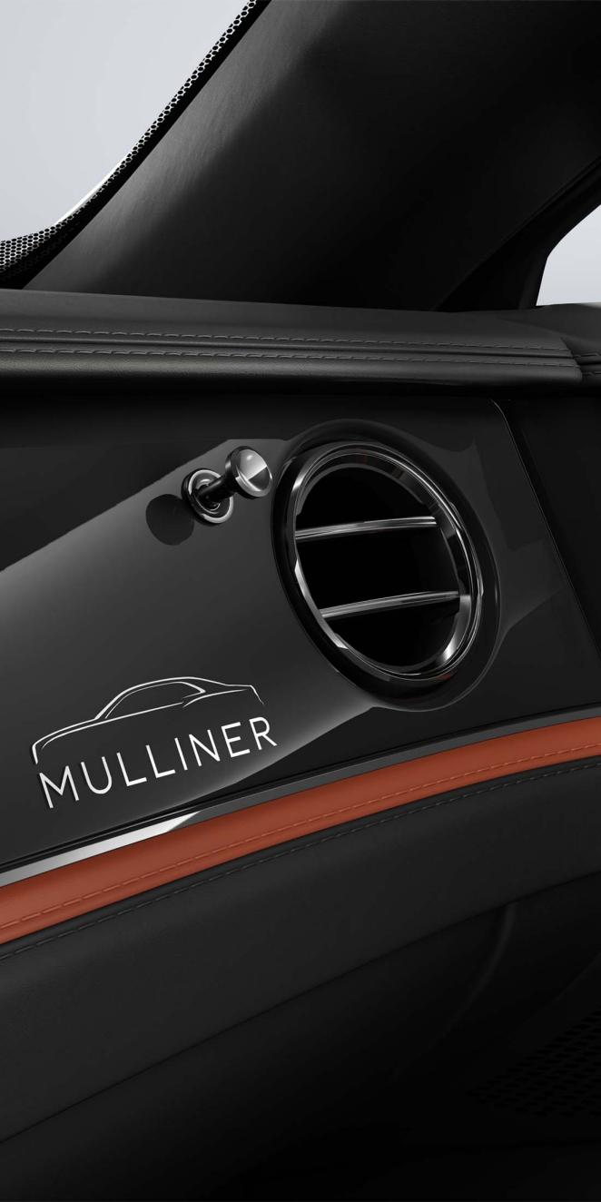 Nahaufnahme einer Lüftungsdüse im Bullaugendesign von Bentley.