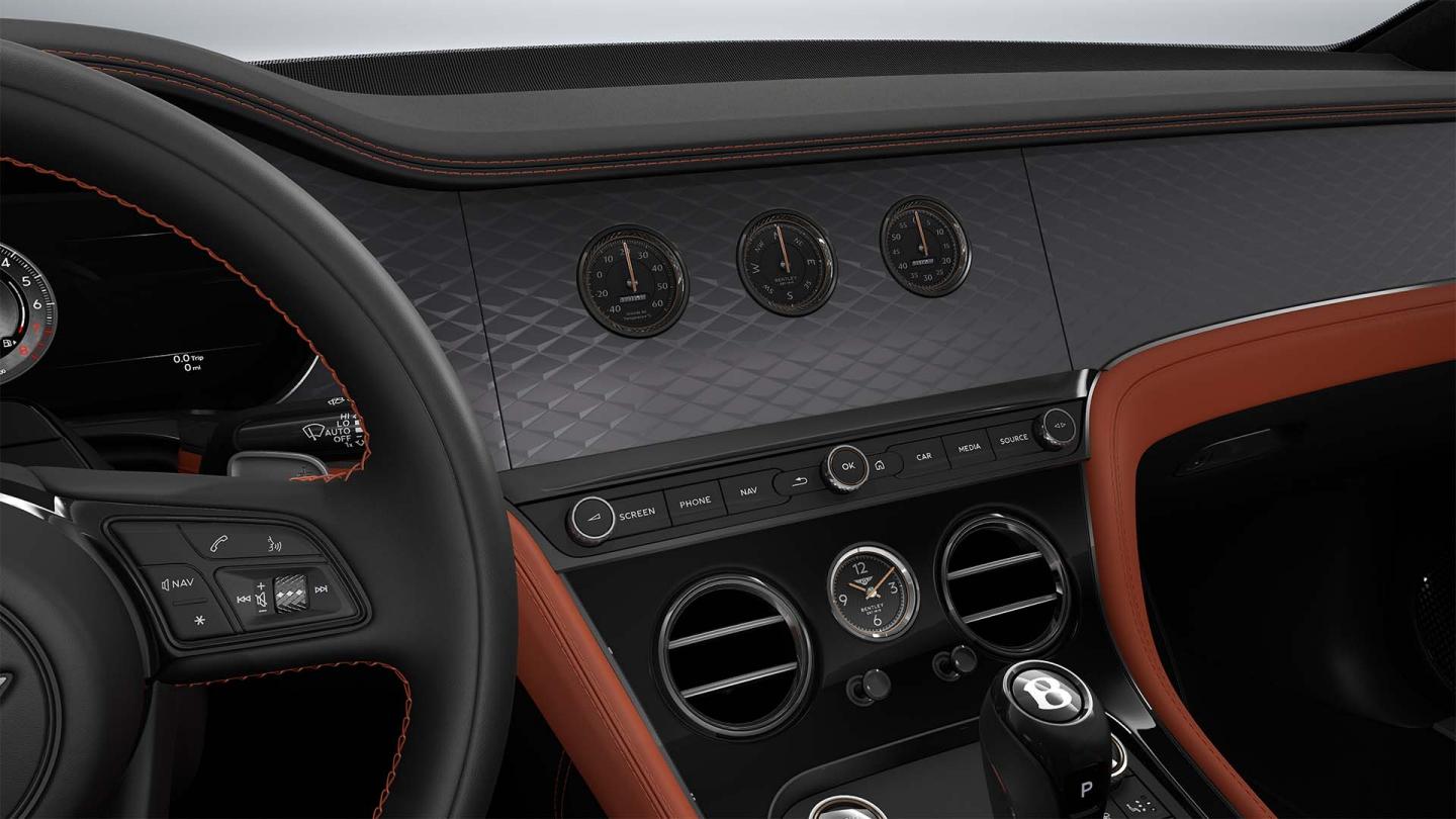 Close up of the rotating display in the new Continental GT S