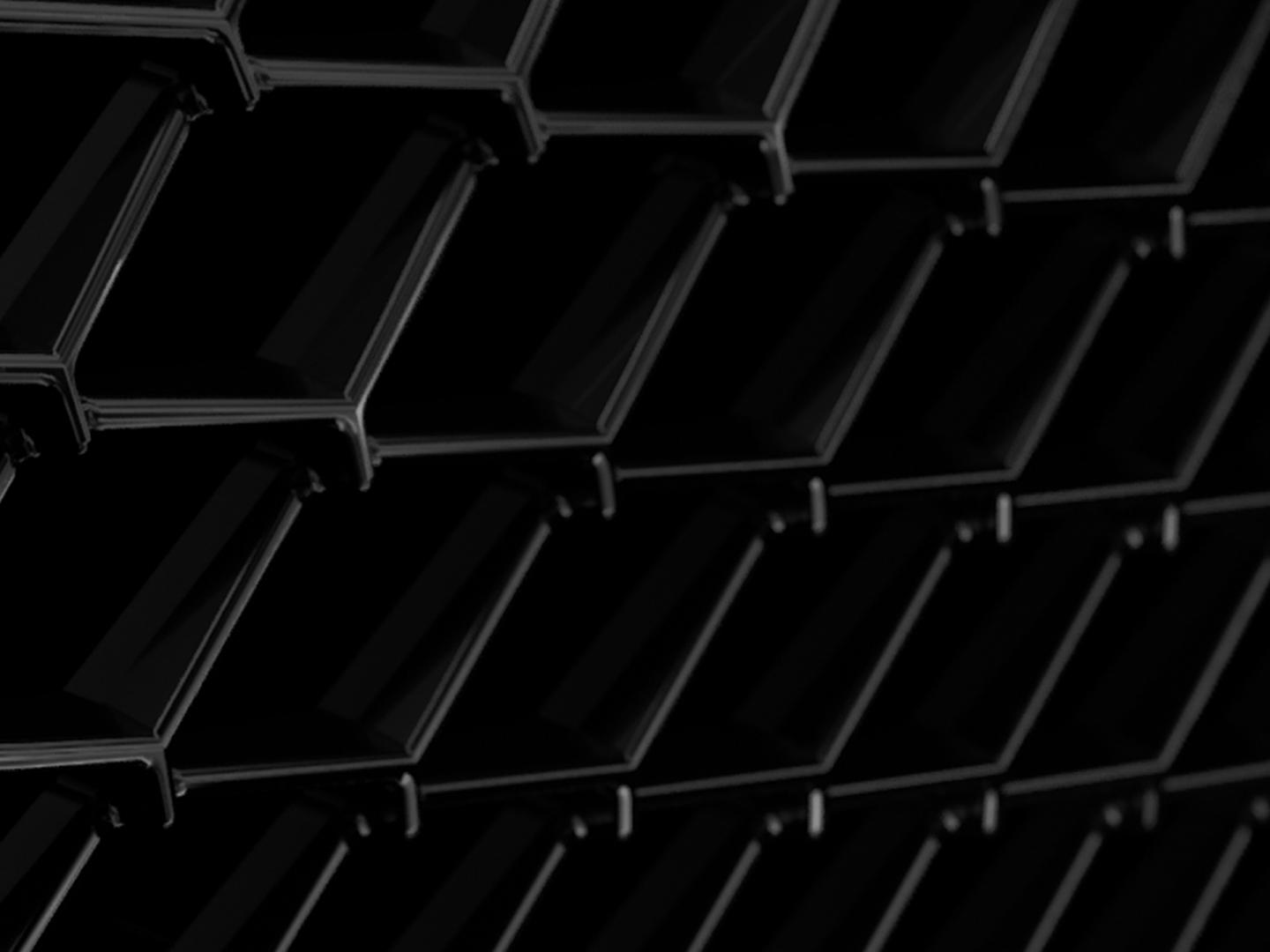 Detailed textured view of Bentley blackline front grille