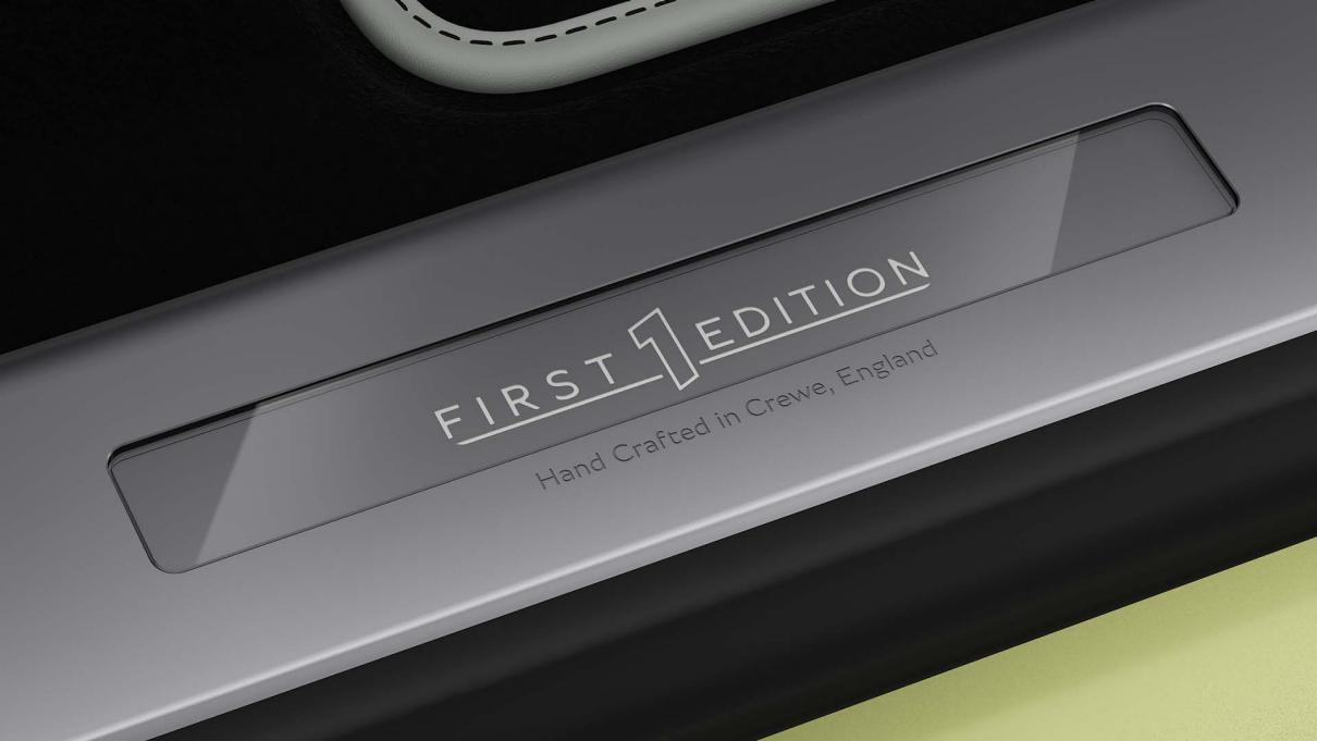 Close-up of the First Edition treadplate in the Bentley Torcal S.