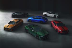 Bentley Continental GTs in all six colourway options for the Bespoke Series 2027 by Mulliner.