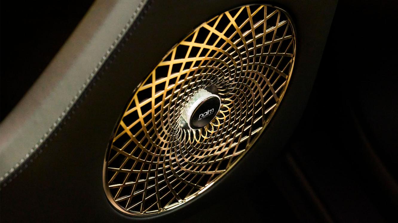 Naim speaker built into Virtuoso Bentley door.