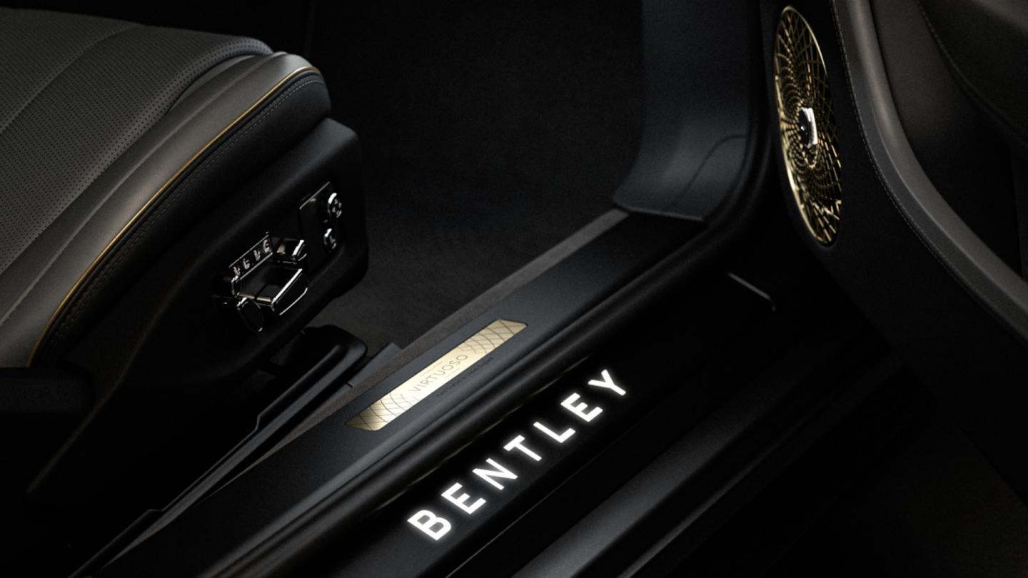 Close up of the Virtuoso Collection threadplates available on all cars within the Collection