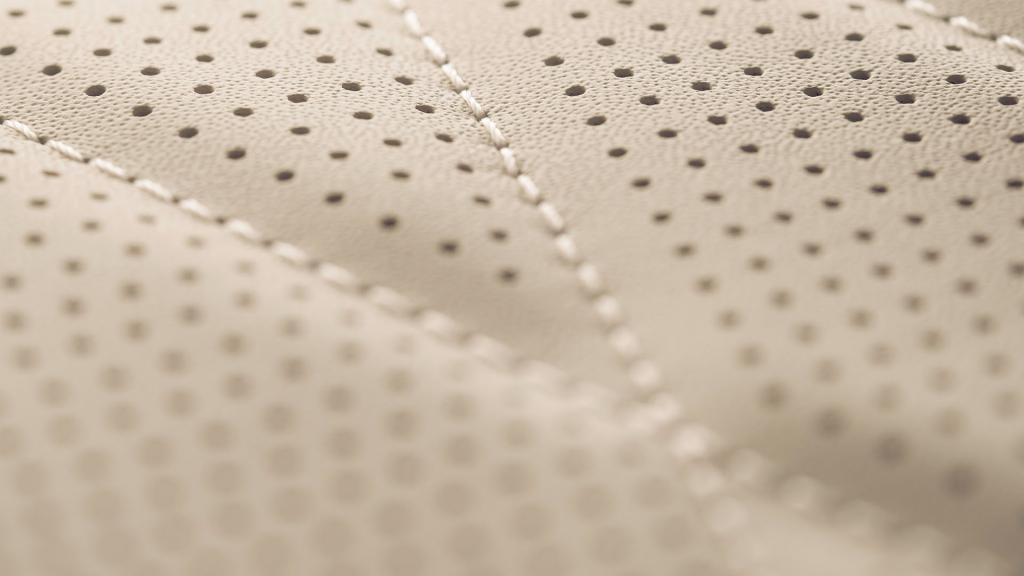 Close up textured view of wellness stitching