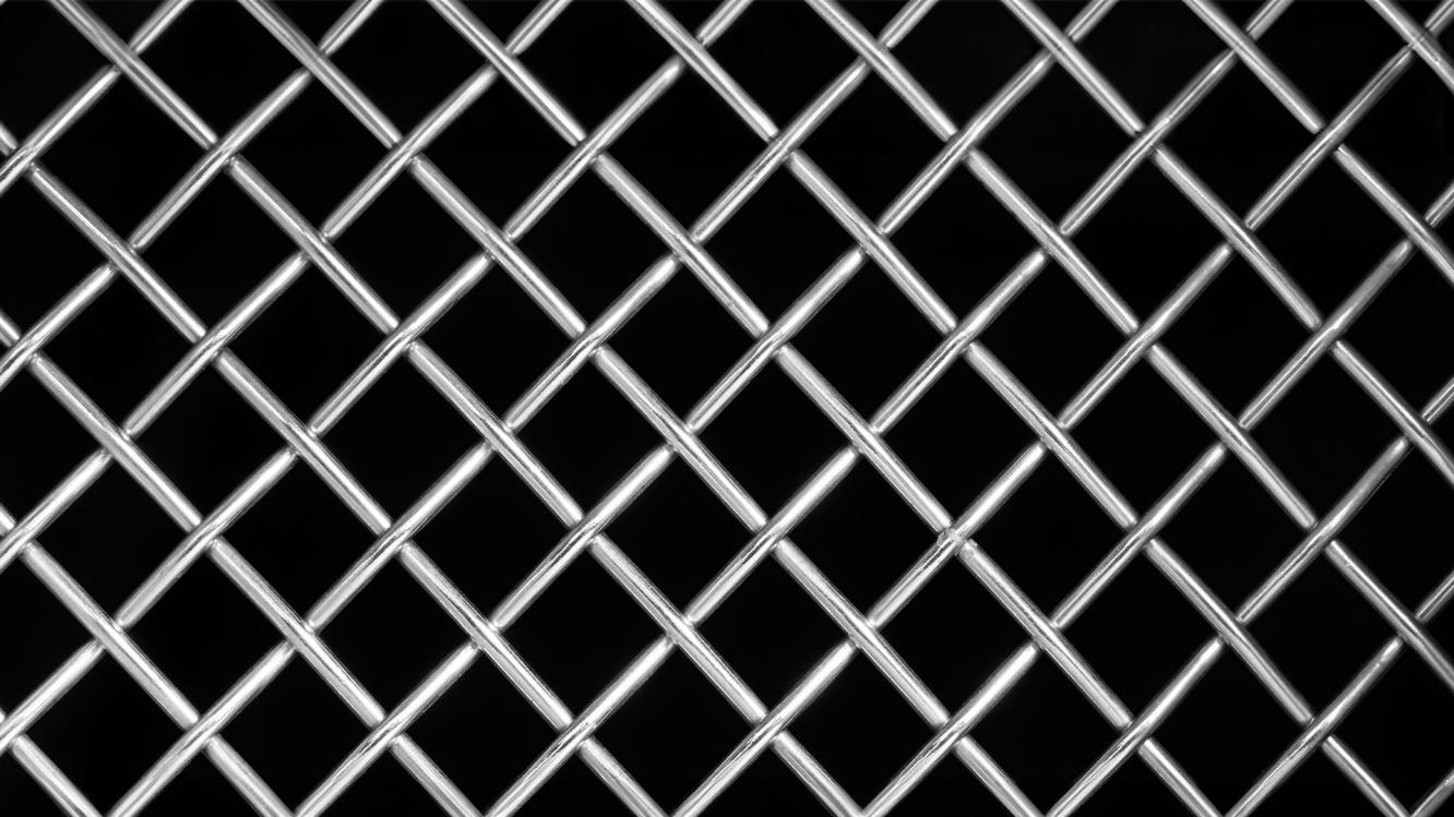 Detailed view of Bright Polished Chrome Grille.