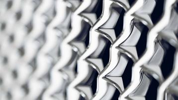 Close up of Chrome matrix grille.