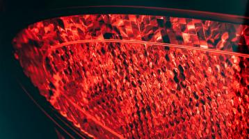Close up of Jewel cut, diamond shaped, Full LED Bentley tail lamp