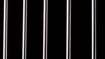 Close up view of vertical fluted vanes