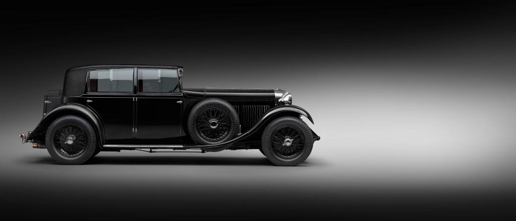 Side profile of the Bentley 8 Litre famously driven by W.O. Bentley